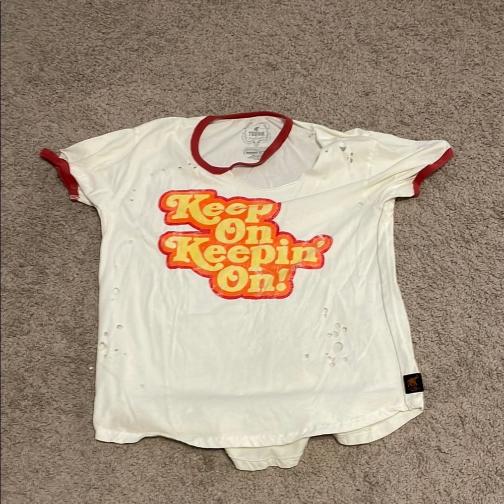 Distressed tee shirt by trunk